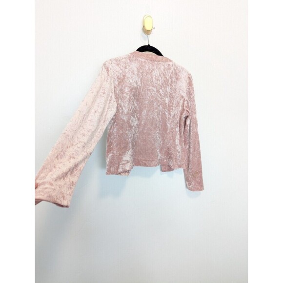 World Cane Vintage Cardigan Women Size M Pink Crushed Velvet Fairycore Whimsical - Picture 6 of 11